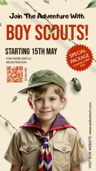 Kids summer camp,scouts História do Instagram template