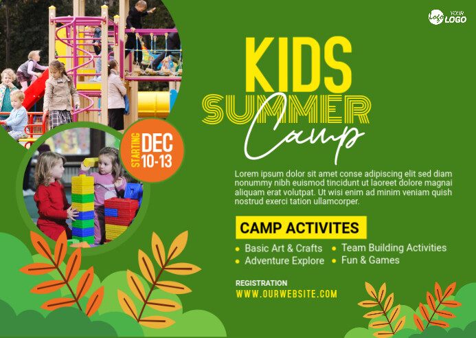 Effective Example Ad Camp Kids Summer Camp Ad Banner Template | PosterMyWall