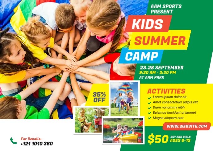 Effective Example Ad Camp Kids Summer Camp Ad Template | PosterMyWall