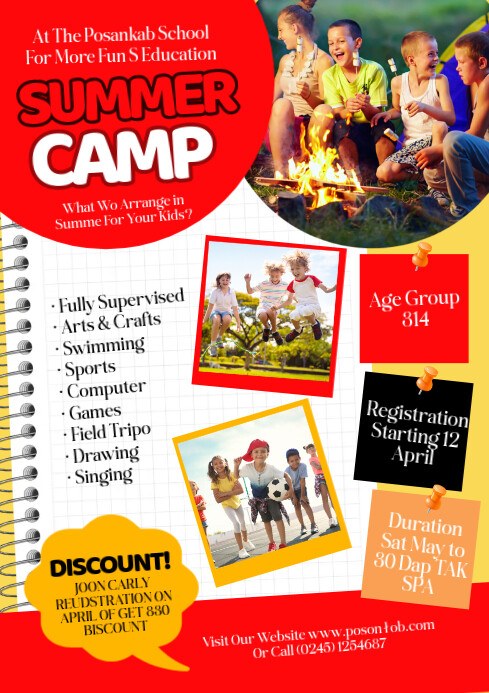 Kids Summer Camp Template | PosterMyWall