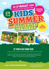 Kids Summer Camp A3 template