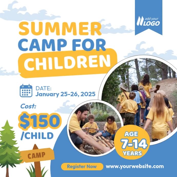 kids Summer Camp Instagram Post template