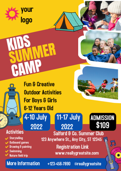 Plantilla de KIDS SUMMER CAMP | PosterMyWall