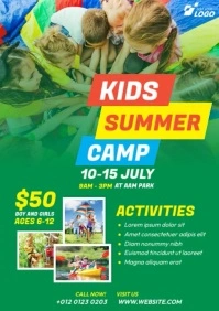 Kids Summer Camp A4 template