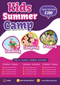 Kids Summer Camp A1 template