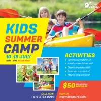 Kids Summer Camp Instagram-opslag template