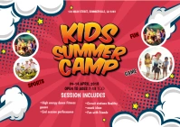 Kids Summer Camp Postal template