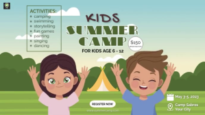 kids summer camp Digital Display (16:9) template