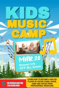Kids Summer Camp Poster template