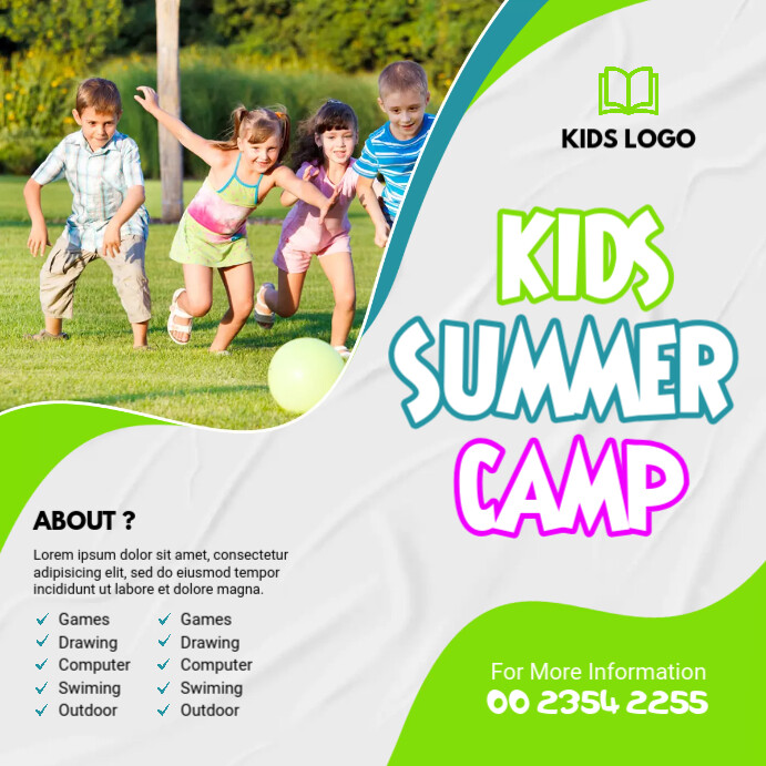 Kids Summer Camp Template | PosterMyWall