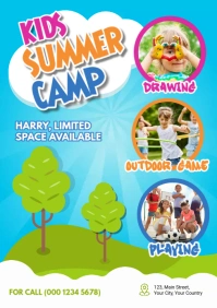Kids Summer Camp A1 template