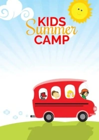 Kids summer camp A4 template