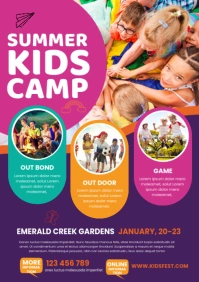 Kids Summer Camp A3 template