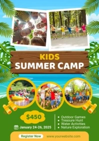 Kids Summer Camp A4 template