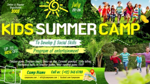 Kids Summer Camp Display digitale (16:9) template