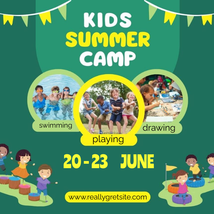 Kids Summer Camp Template | PosterMyWall