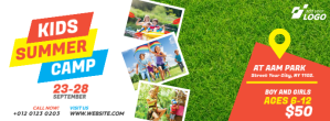 Kids Summer Camp Facebook Cover Image template