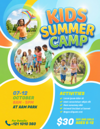 Kids Summer Camp Flyer (us Letter) template