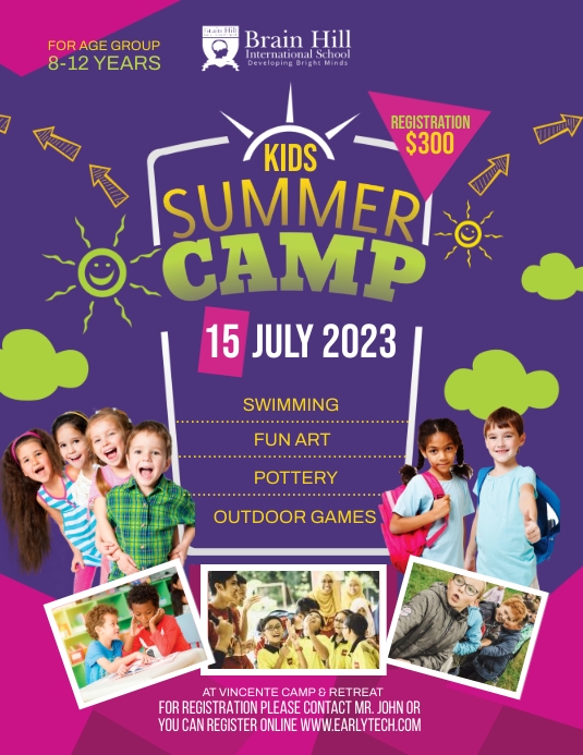 Kids Summer Camp Flyer Template PosterMyWall
