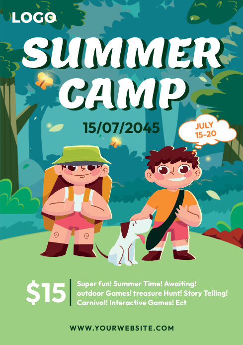 Plantilla de Kids Summer Camp Flyer | PosterMyWall