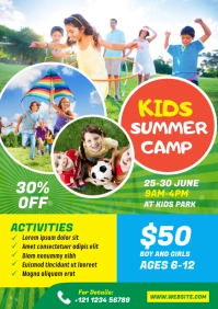 Kids Summer Camp  Flyer A4 template