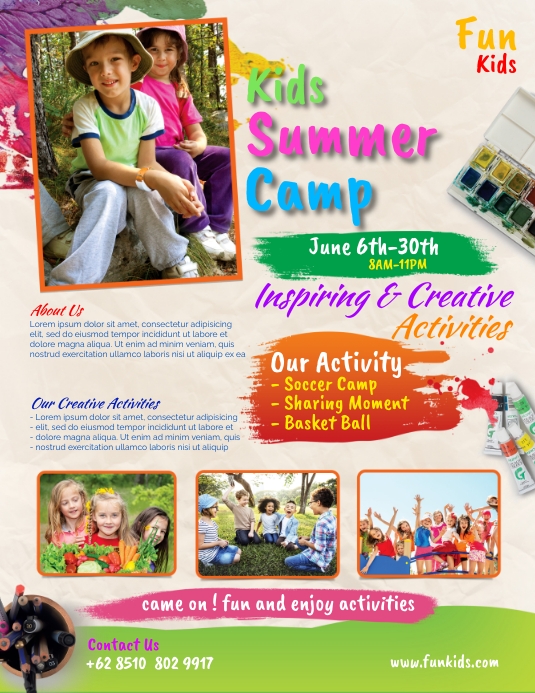Kids Summer Camp Flyer / Poster Template | PosterMyWall