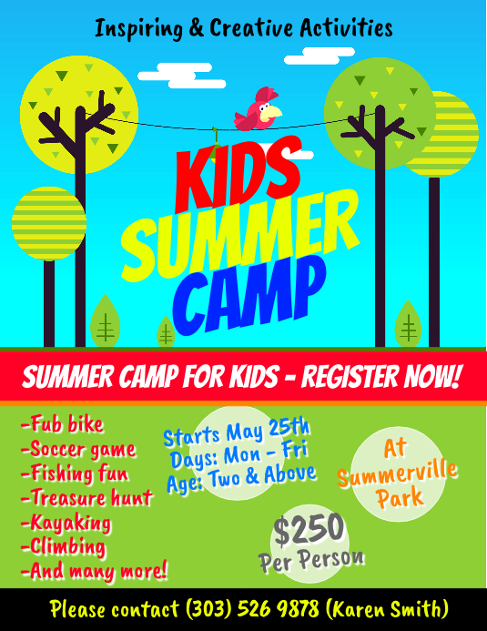 Copy of Kids Summer Camp Flyer Template PosterMyWall