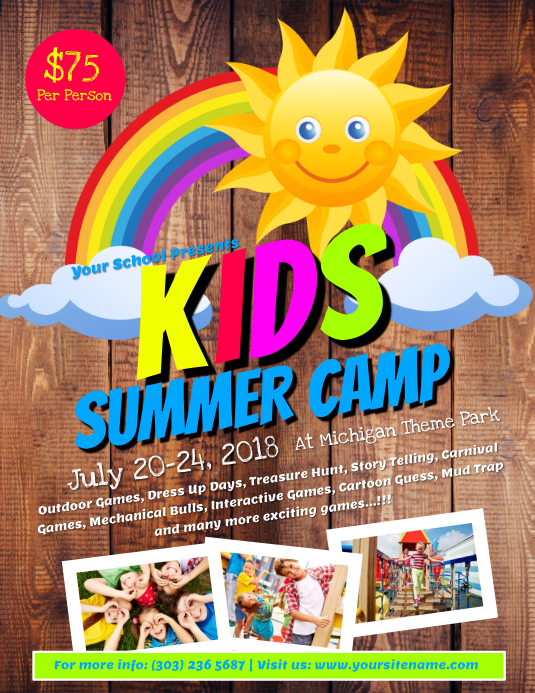 Kids Summer Camp Flyer Template PosterMyWall