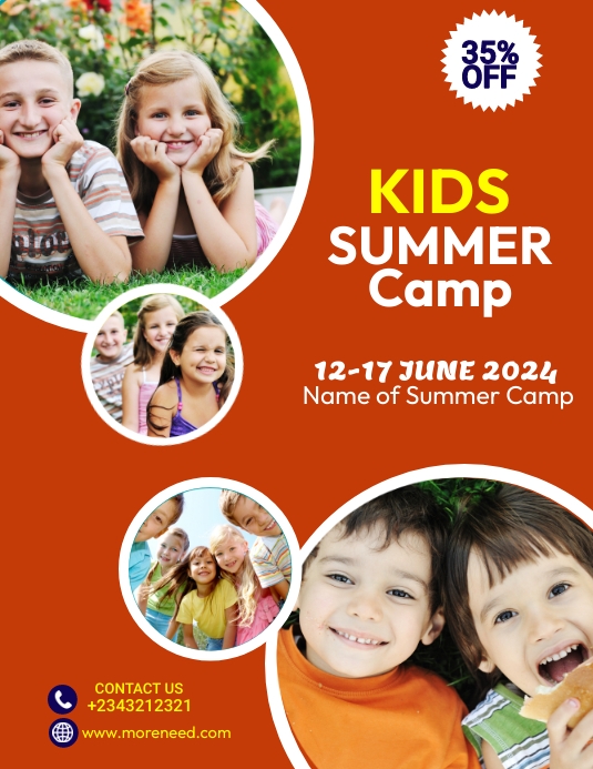 Kids Summer Camp Flyer Template | PosterMyWall