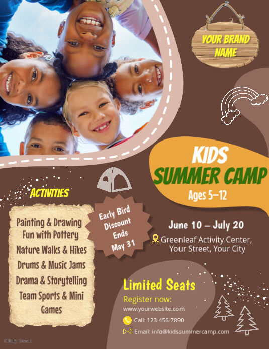 Plantilla de Kids Summer Camp Flyer Template | PosterMyWall