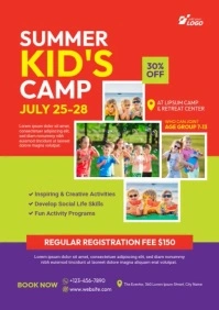 Kids Summer Camp Flyer Template A4