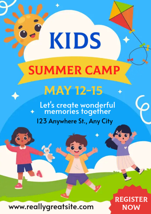 Copy of Kids Summer Camp Flyer Template | PosterMyWall