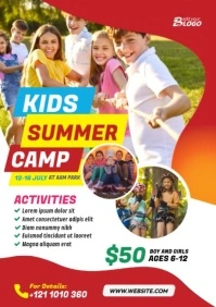 Kids Summer Camp Flyer Template A4