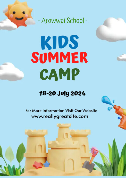 Plantilla de Kids Summer Camp Flyer Template | PosterMyWall