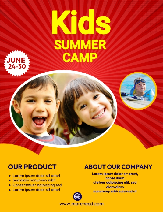 Plantilla de Kids Summer Camp Flyer Template | PosterMyWall