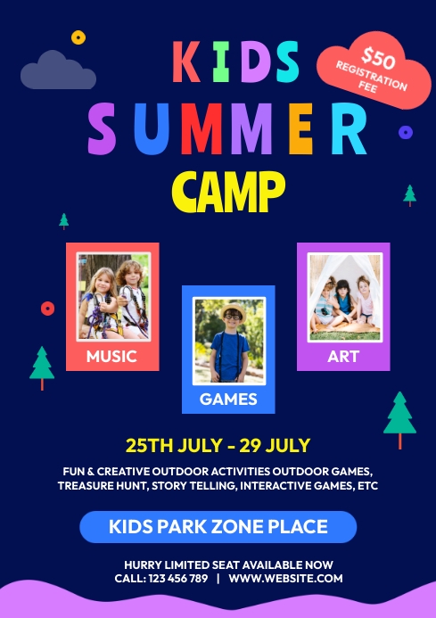 Plantilla de Kids Summer Camp Flyer Templates | PosterMyWall