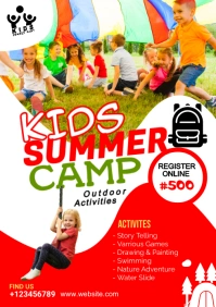 Kids Summer Camp Flyers A2 template