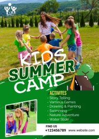 Kids Summer Camp Flyers A6 template