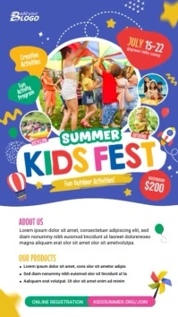Kids Summer Camp Instagram Story Instagram-Story template