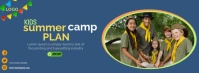 KIDS  SUMMER CAMP PLAN  FACEBOOK COVER Ikhava Yesithombe se-Facebook template