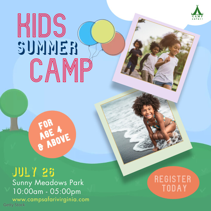 Kids summer camp post Template | PosterMyWall