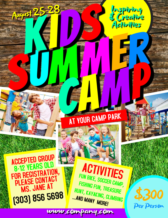 Kids Summer Camp Flyer Template PosterMyWall