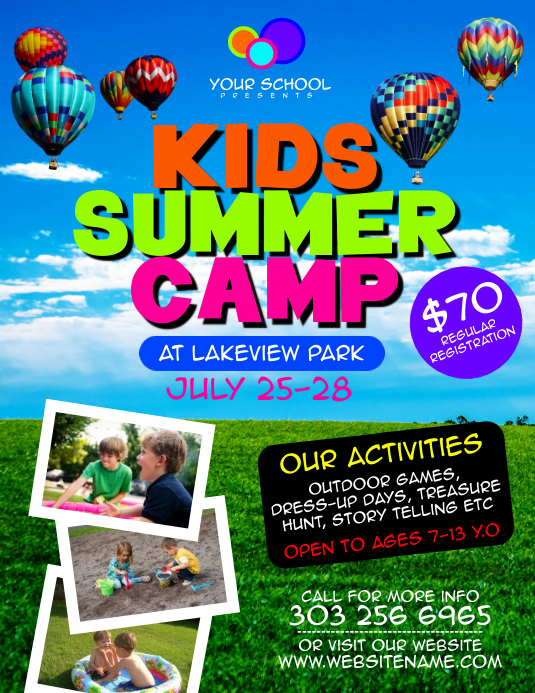 Kids Summer Camp Flyer Template PosterMyWall