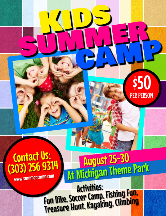 Copy of Kids Summer Camp Flyer Template | PosterMyWall
