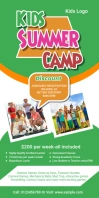 Kids Summer Camp Rollup Rul-op banner 3' × 6' template