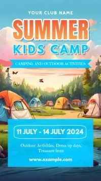 Kids Summer Camp Story Animated template