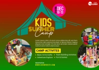 Kids Summer Camp Tempalate Postcard template