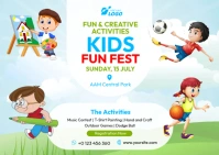 Kids Summer Camp Template 明信片