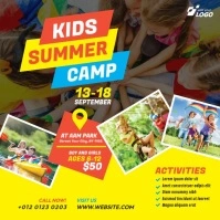 Kids Summer Camp Template Instagram-opslag