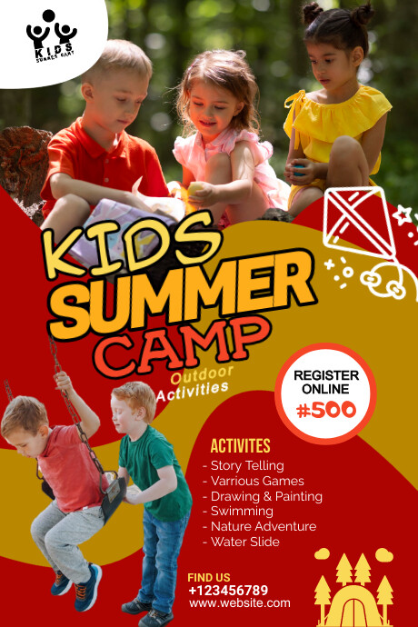Kid Posts Tumblr Kids Summer Camp Tumblr Graphic Template | PosterMyWall